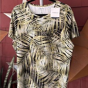 NWT Craft & Barrow Floral Top Womens   XXL